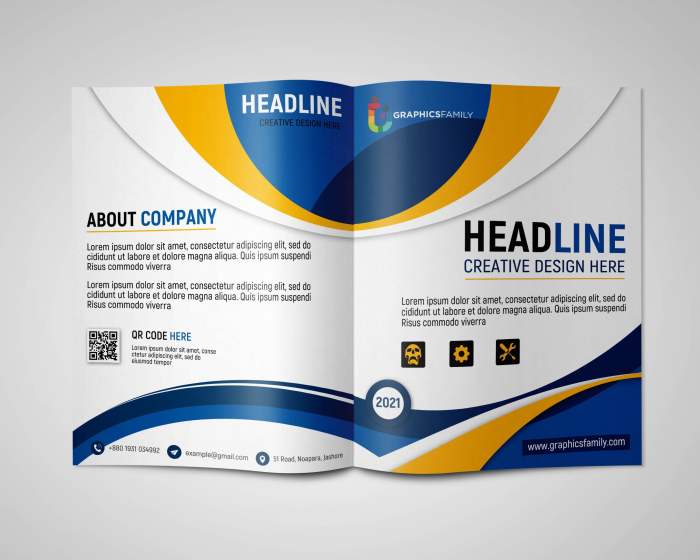 Professional Bifold Brochure Design Template – GraphicsFamily